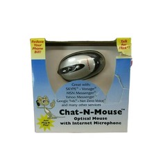 Vintage Serefex Chat N Mouse Optical Mouse With Internet Microphone 32267