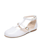 Toddler Kids Girls Dress Shoes Mary Jane Flats T-Strap Wedding Party Dress Flats