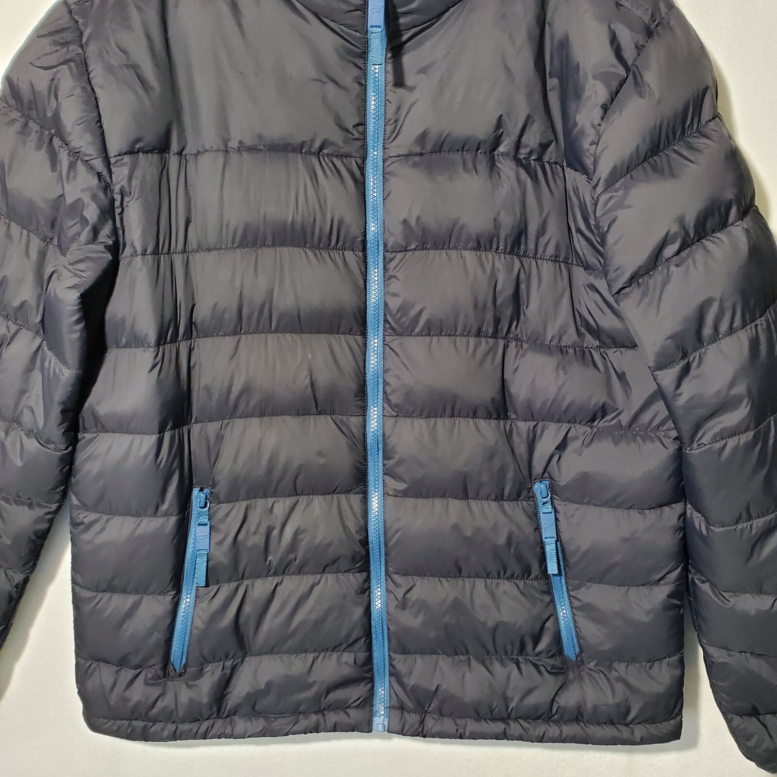 Fabletics Jacket Men Large Black Packable Puffer … - image 3