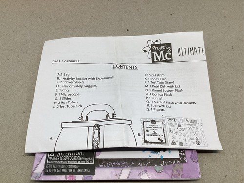 Project Mc2 Ultimate INCOMPLETE Lab Kit And Accessories USED - Picture 7 of 12