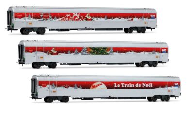 Jouef HJ4200 SNCF 3-unit pack Train de Noel Coca-Cola 2010 Spur H0