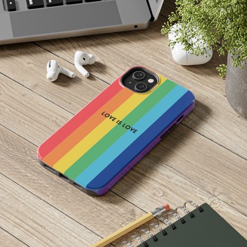 LOVE IS LOVE Colorful Love, Pride Tough Phone Case - Picture 35 of 97