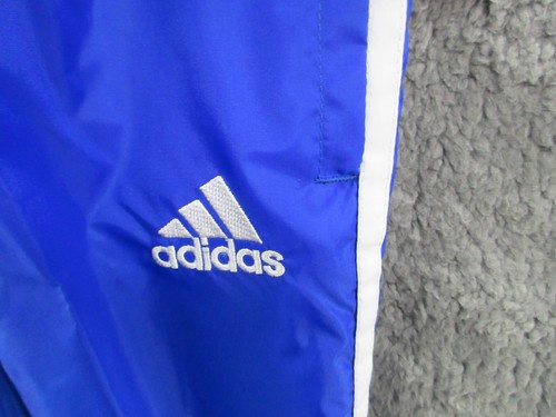 NWT Rare 90s Adidas TEAM Vintage Nylon Blue Track Pants Youth Medium - Picture 6 of 14