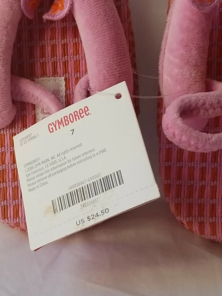 Sandalias GYMBOREE púrpura naranja para niñas talla 7 niñas pequeñas nuevas con etiquetas RV $24 Foto 3 de 4