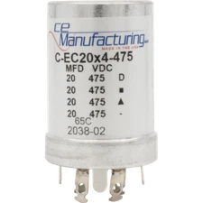 Capacitor, CE Mfg., 475V, 20/20/20/20µF, Electrolytic
