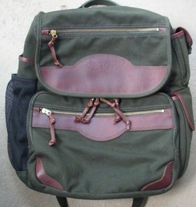 orvis leather backpack