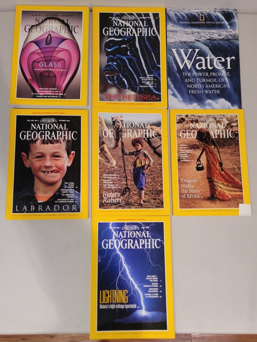 National Geographic Magazine 1992 Complete Year Set of 12 plus