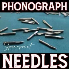 NEW 50 victrola Spearpoint NEEDLES for Antique Phonograph Gramophone Records
