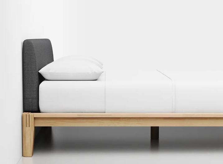 Thuma Bed Frame, Queen, Natural finish, Charcoal Pillow Board eBay