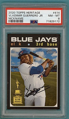 2020 Topps Heritage Vladimir Guerrero Jr. Nickname #414 PSA 8! POP 1! Blue Jays!