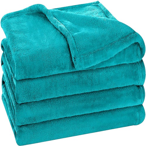 Fleece Blanket 300GSM Luxury Bed Blanket Anti-Static Fuzzy Soft Utopia Bedding - Picture 38 of 170
