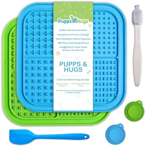 Pupps n Hugs - Lick Mat for Dogs and Cats with Suction Cups Food-Grade Silicone