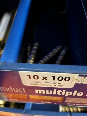 M10*100 mm Donnerschrauben Sechskantkopf Stahl selbstschneidend Multi Fix Beton