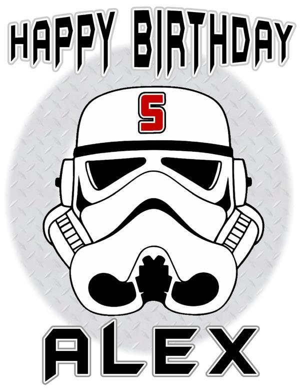 Star Wars Birthday Cake Topper - Cute Alien Theme Black Glitter Decor With Wood Stick