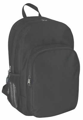 18'' Black Deluxe Travel Backpack Extra Large 35L Bookbag for School Work Gym