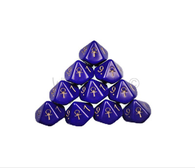 RPG 10x W10 Würfel Vampire the Masquerade blau/gold OOP 2004 limitierer Bestand