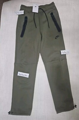 Nike Sportswear Tech Fleece Size XS Jogger Pants Olive Green Black