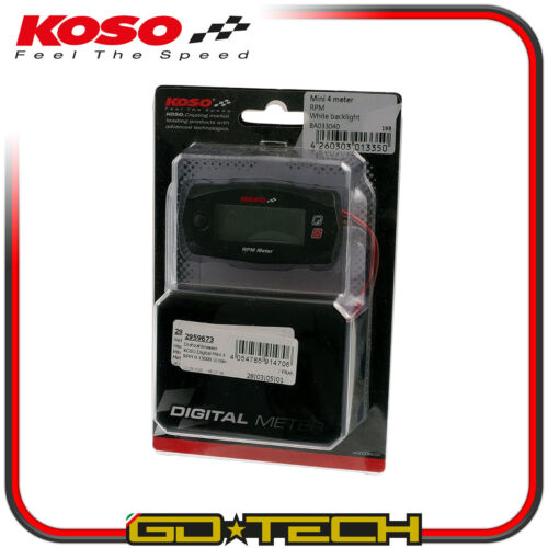 CONTAGIRI DIGITALE KOSO MINI 4 MOTO SCOOTER KART STRUMENTAZIONE UNIVERSALE 12V - Foto 3 di 3