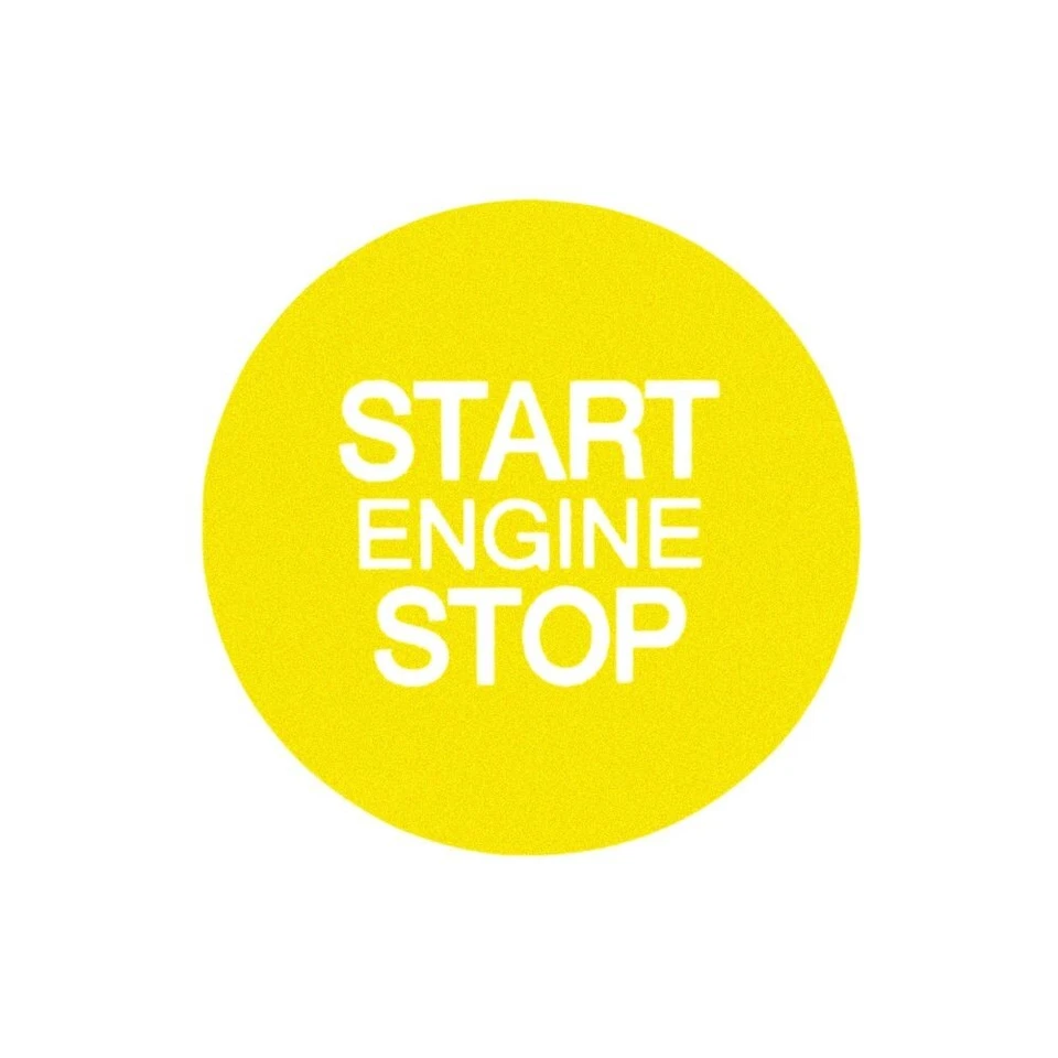 Adesivi Start Engine per Alfa Romeo Giulia Stelvio e Tonale, Giallo, Set da 2 - Immagine 2 di 4