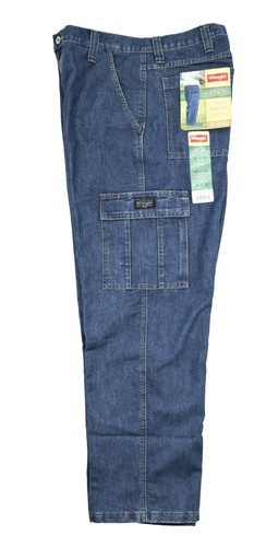 New Wrangler Cargo Jeans Dark Stone Denim ALL Men's Sizes Tech Pocket  - Picture 5 of 11