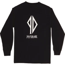 Piss Drunx Make It A Double Longsleeve Black T-Shirt