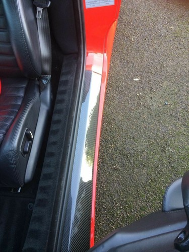 Cubiertas de placa de panel de umbral de entrada de puerta 100 % fibra de carbono para Ferrari 360 F430 - Imagen 3 de 9