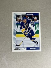 1992-93 Score Blues Hockey #376 Nelson Emerson