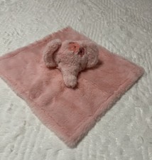 Parents Choice Pink Plush Elephant Lovey Security Blanket Satin Floral Nursery