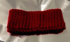 Hand Made Ear Warmer Women's Knit Headband Red Mustard Burgundy Knitted Set