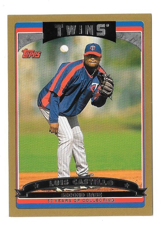 2006 TOPPS MLB BASEBALL #458 LUIS CASTILLO 407/2006 GOLD PARALLEL INSERT,TWINS