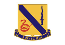 4" 14th cavalry regiment suivez moi army bumper sticker decal usa made