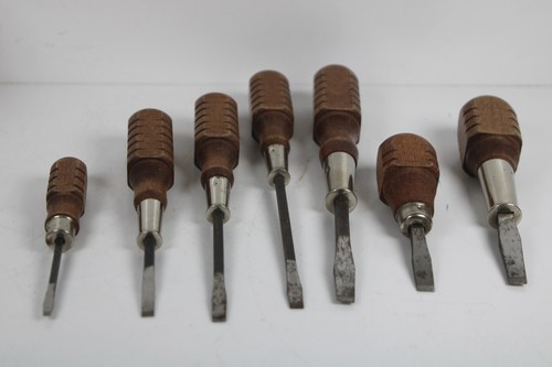 Lot of 7 Vintage MAC SABINA Square Shank Wood Handle Screwdrivers INV#CG13 - Picture 2 of 4