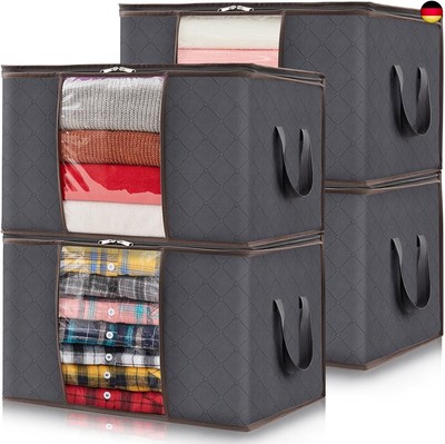 Lifewit 4 Stück Aufbewahrungstasche, Aufbewahrungsbox mit Deckel, 