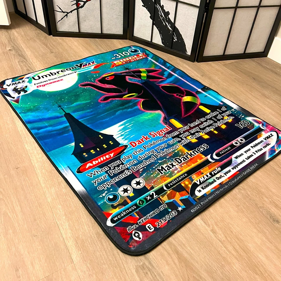 Alfombra de anime Pokemon Umbreon Vmax alfombra de poliéster suave Foto 2 de 4