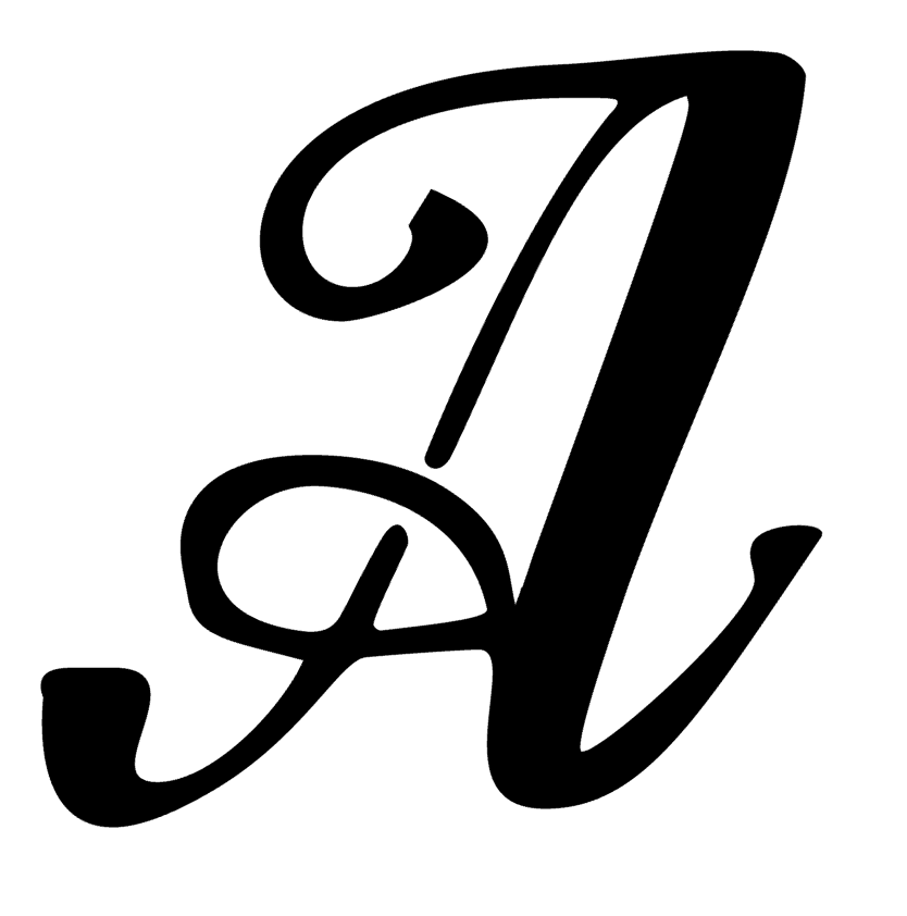 A Monogram Initial Letter Morning Font Vinyl Decal Sticker For Home Cup a1624