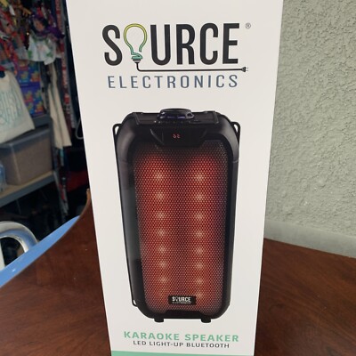 Source Electronics Karaoke Bluetooth Speaker LED Color Light-up NEW in BOX