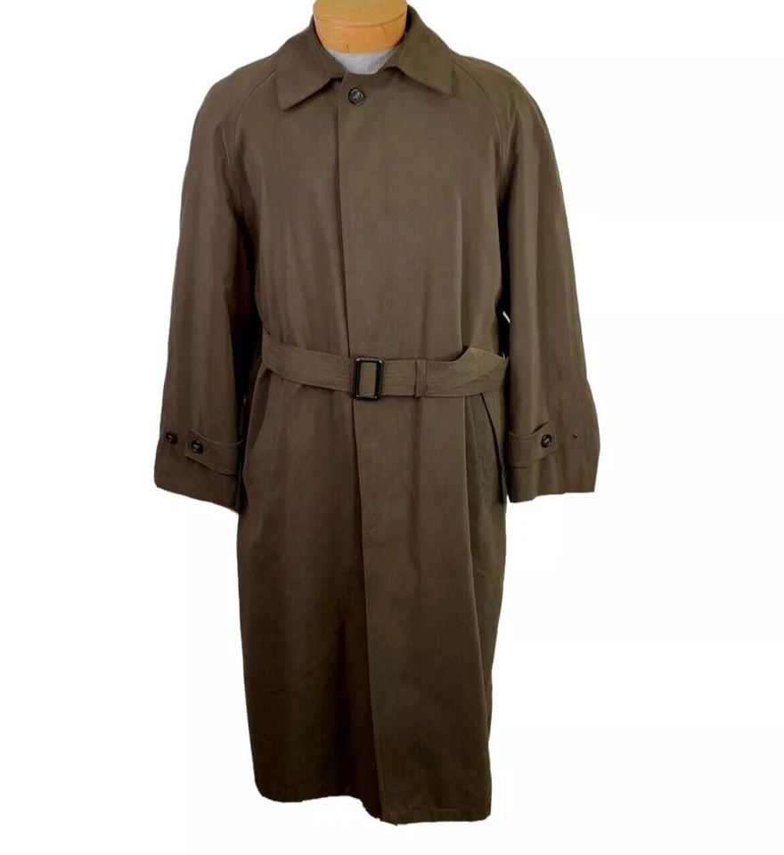 Forro extraíble Bloomingdales Metropolitan View marrón trinchera/sobre abrigo talla 42 Foto 2 de 4