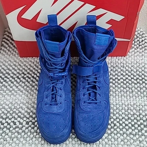 Nike Air Force 1 SF Game Azul Real Gamuza Hombres Zapatillas Botas 864024-401 Talla 12 Foto 2 de 4