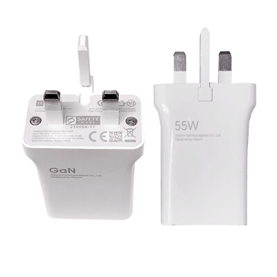 Xiaomi 55W GaN Super Fast Charger UK Plug / MDY-12-EV / USB-C 6A Cable