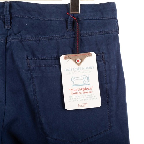 NWT JACOB COHEN APW151 Cotton Dark Blue US:34 EU:50 Tailored Fit Pants luxury - - Picture 2 of 6