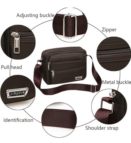 Unisex Herren Umhängetasche 9 Zoll Gut Für Reise Schultertasche Alltag - Bild 4 von 11
