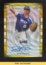 2018 Leaf Metal Perfect Game All-American Classic 1/1 Quinn Priester Auto 2a9
