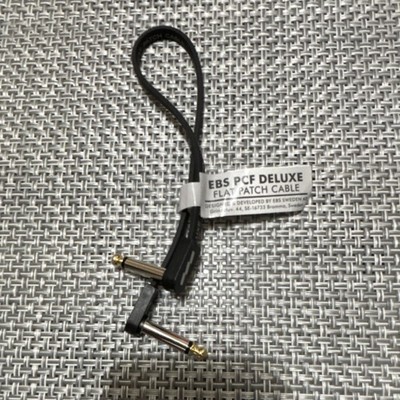 EBS PCF Deluxe Flat Patch Cable Right Angle 6.35mm Jack Male Black