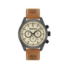 Orologio Uomo Timberland White Dial TDWGC9000803 Cinturino Pelle Marrone