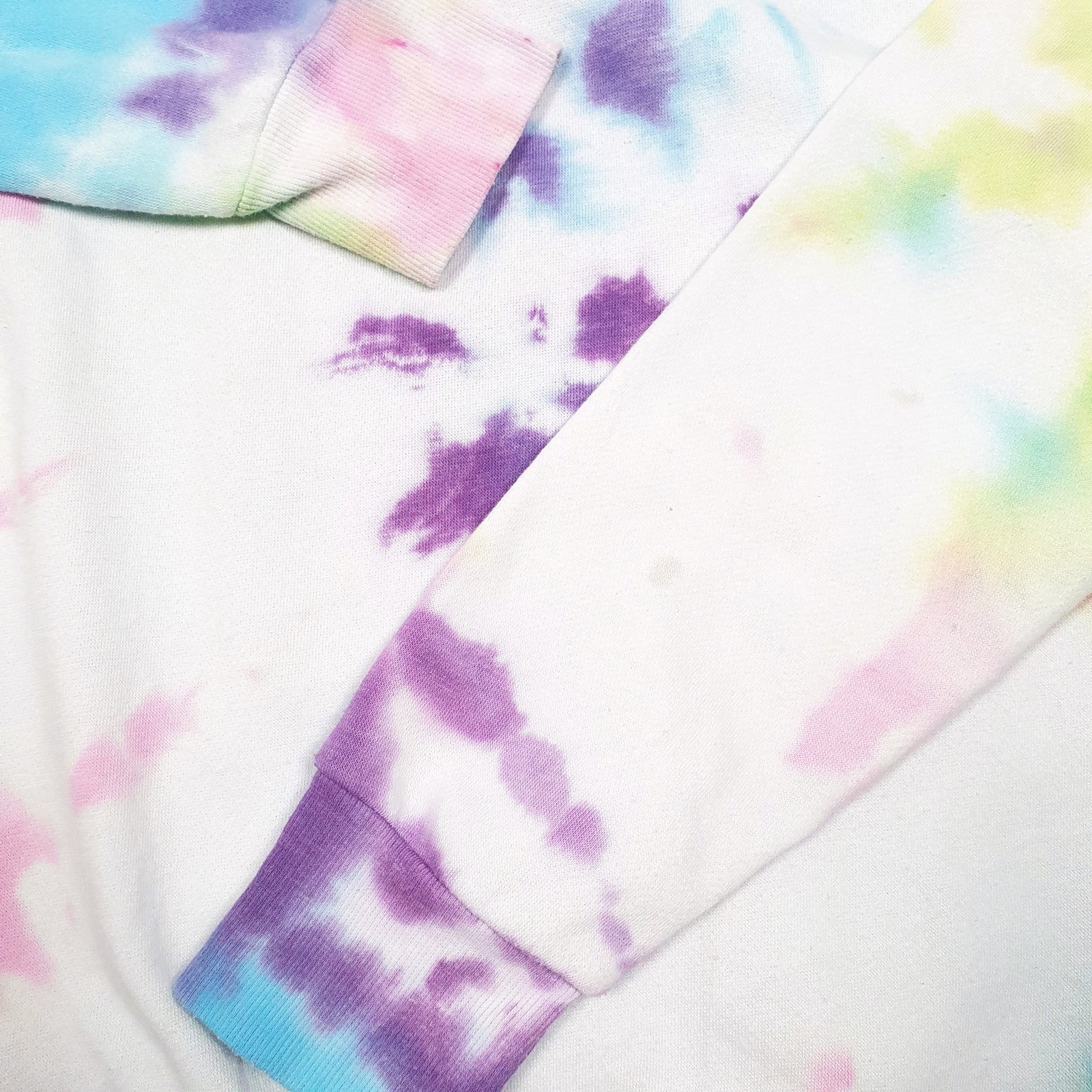 TIME & TRUE Crewneck Raglan Tie Dye Jumper Sweatshirt Womens S image 4