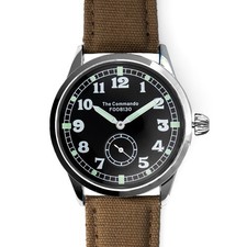 Commando British army watch quartz dual movement luminous hands nato strap
