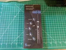 Phylian Care H7 Sonic Electric Toothbrush w 8 Replacement Brush Heads Black