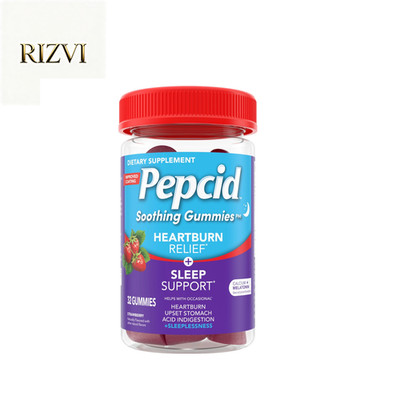 Pepcid Soothing Gummies, Heartburn + Sleep, Strawberry, 32 Count