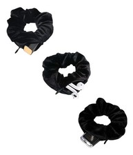 SUNEBOIZ Zipper Scrunchies, 1 Count (Pack of 3), Stainless Steel,Silver