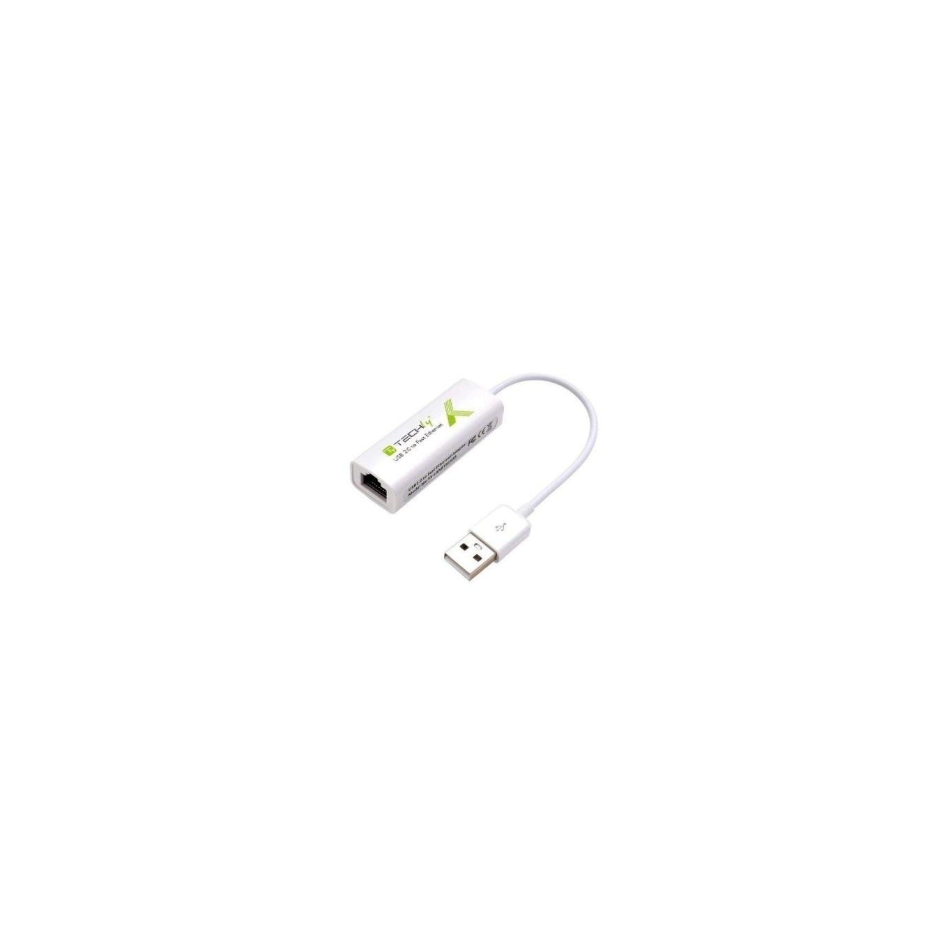 Techly Bianco Idata Adap-Usb2ty2 Scheda Di Rete Ethernet (Usb, Usb 2.0, Rj45 (1X)), Adattatore Di Rete, - Immagine 3
